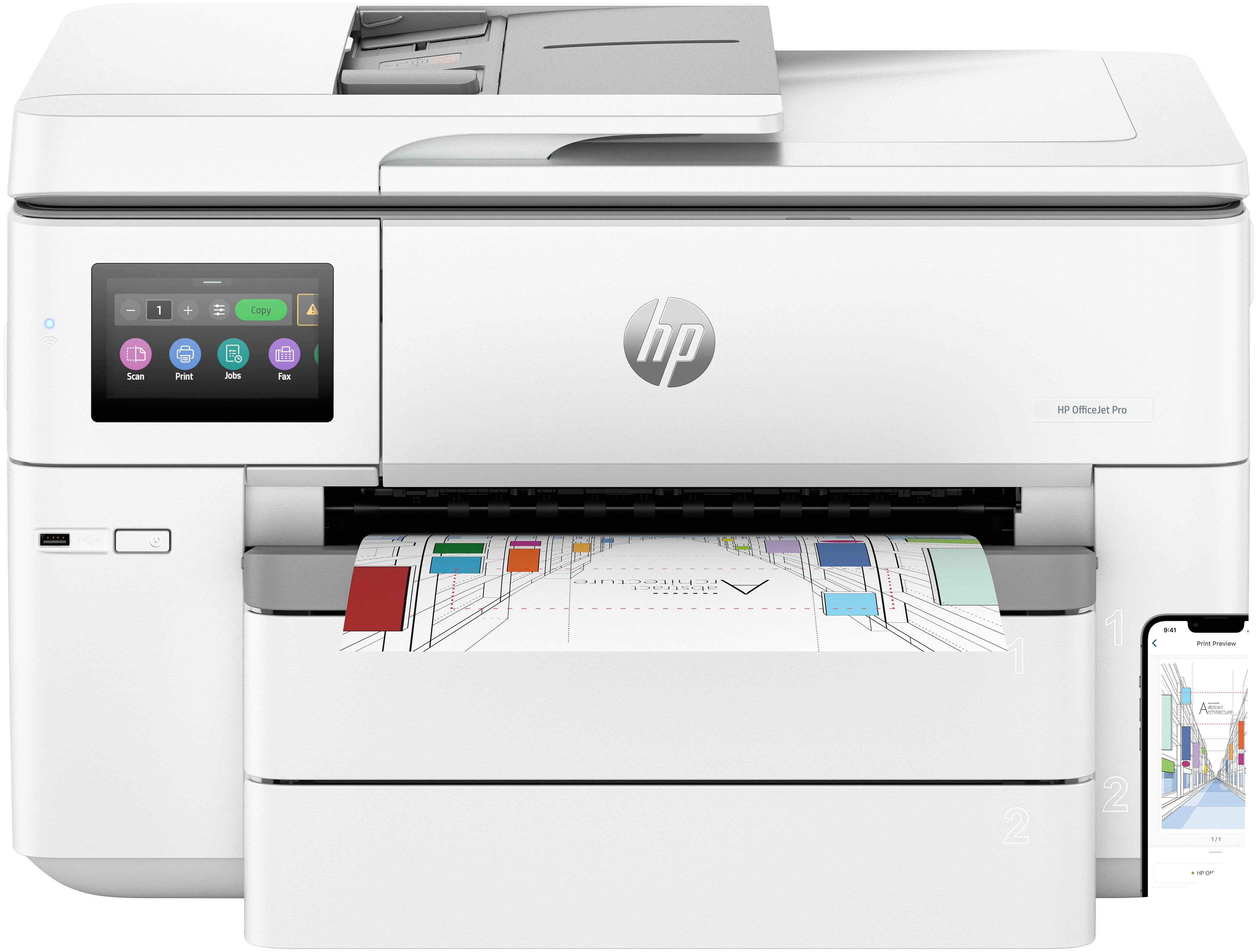 HP OfficeJet Pro 9730e Farb Tinten Multifunktionsdrucker | A3 | 22 S./Min | Duplex | WLAN