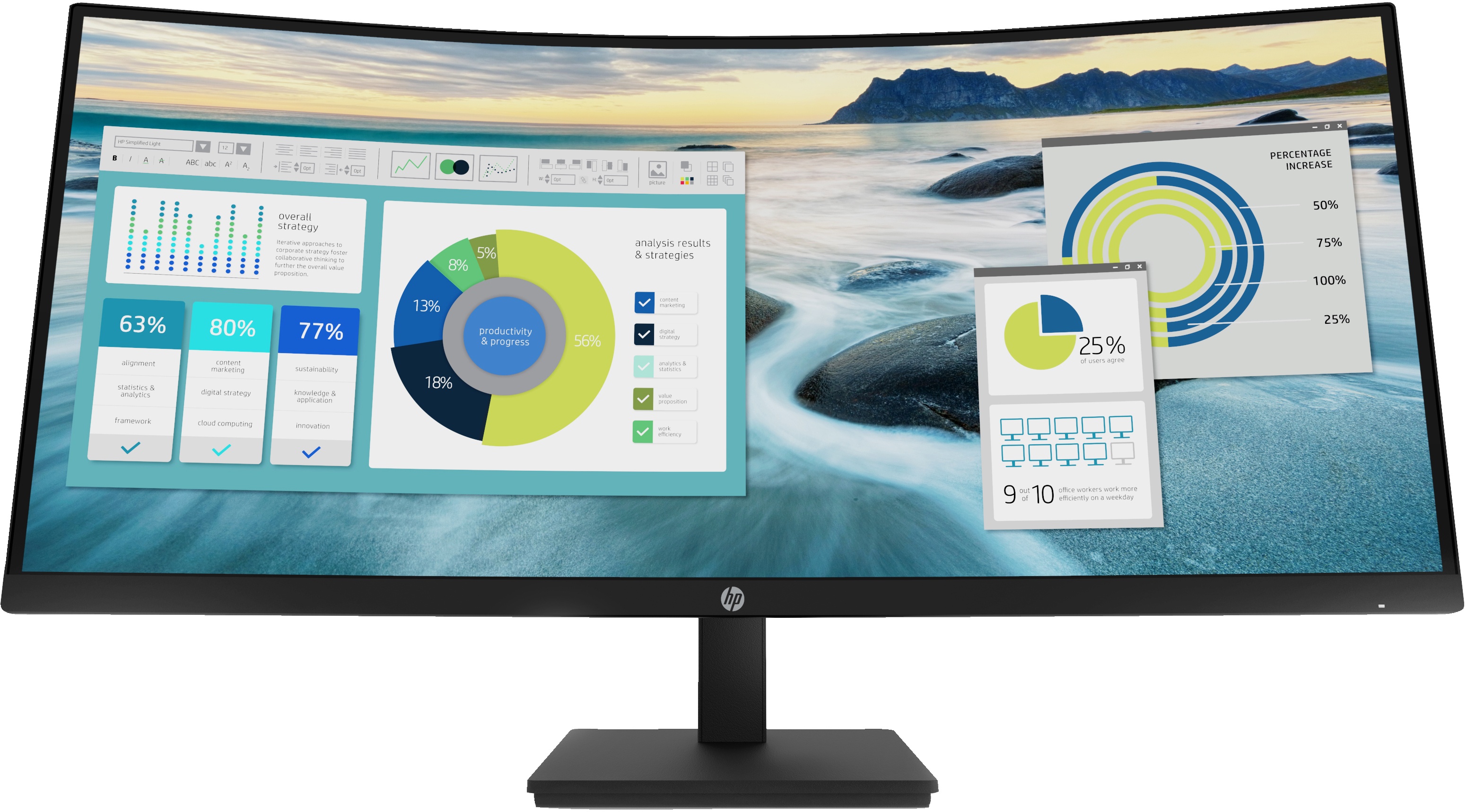HP P34hc G4 Curved-Monitor 34 zoll | 86,4 cm | UWQHD | 3440 x 1440 | Schwarz