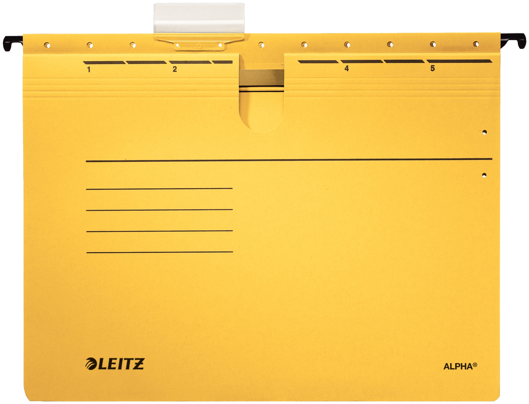 Leitz Hängehefter ALPHA 1984 | DIN A4 | Karton, Metall | Gelb | 5er-Pack