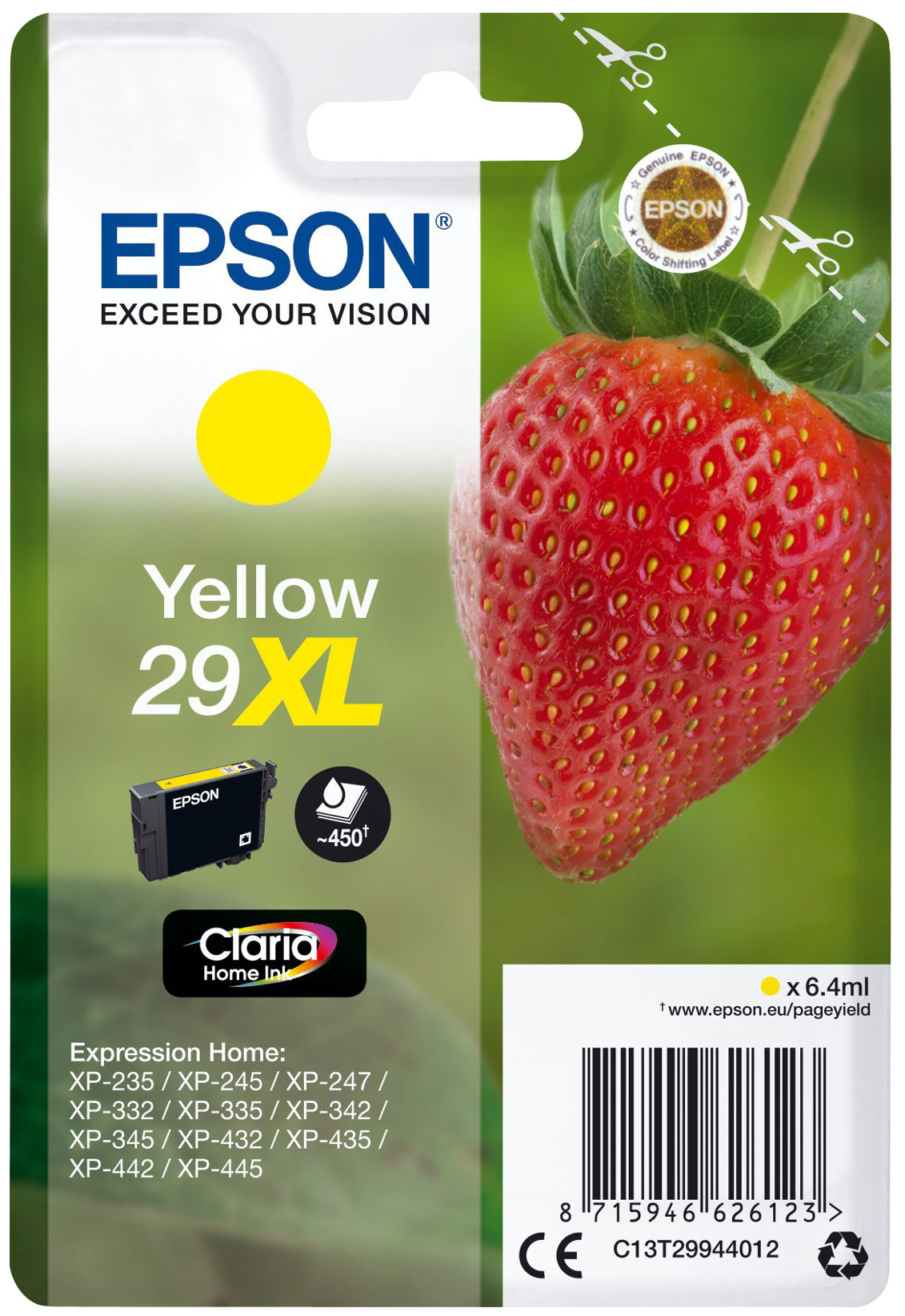Original Epson 29XL | C13T29944012 Tinte Gelb XL ( 07.2025 )