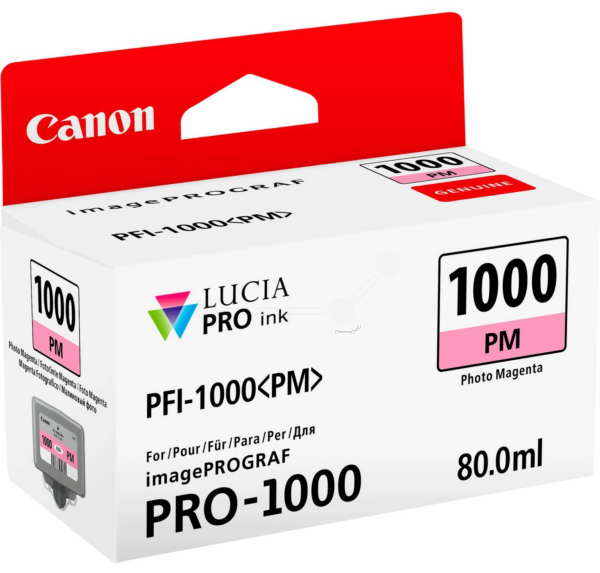 Original Canon 0551C001 | PFI1000 PM Tinte Foto Magenta