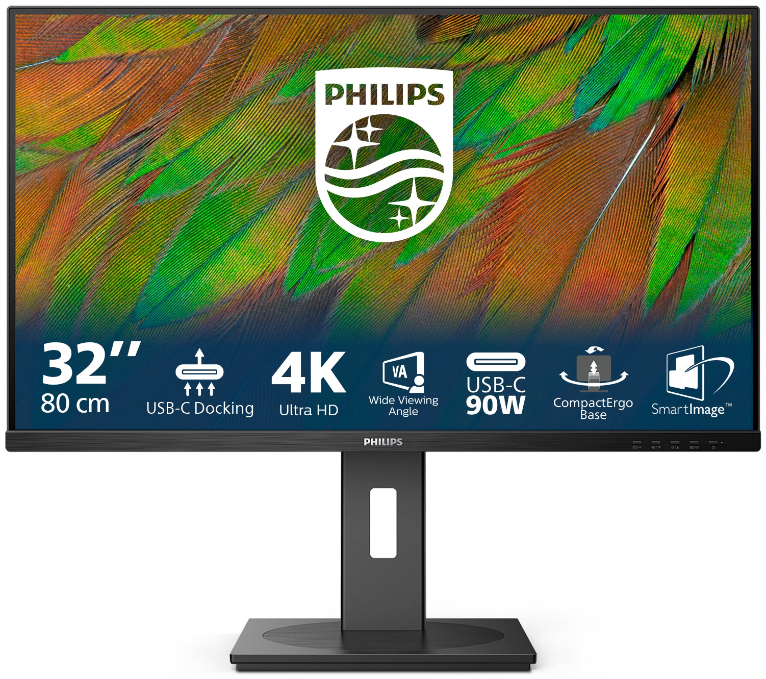 Philips 3000 series | 32B1U3900/00 Monitor 31,5 zoll | 80 cm | 4K UHD | 3840 x 2160 | Schwarz
