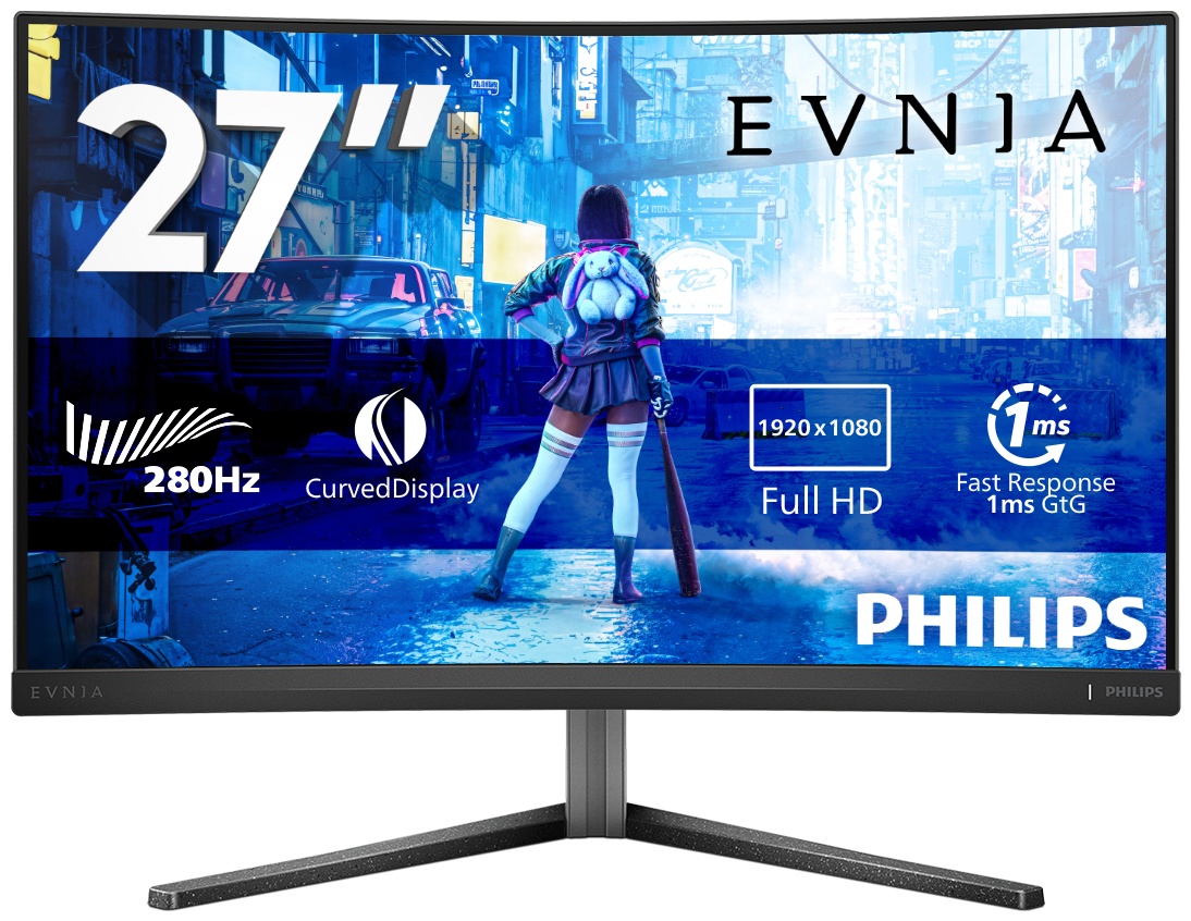 Philips Evnia 5000 | 27M2C5200W/00 Curved-Monitor 27 zoll | 68,6 cm | Full HD | 1920 x 1080 | Grau