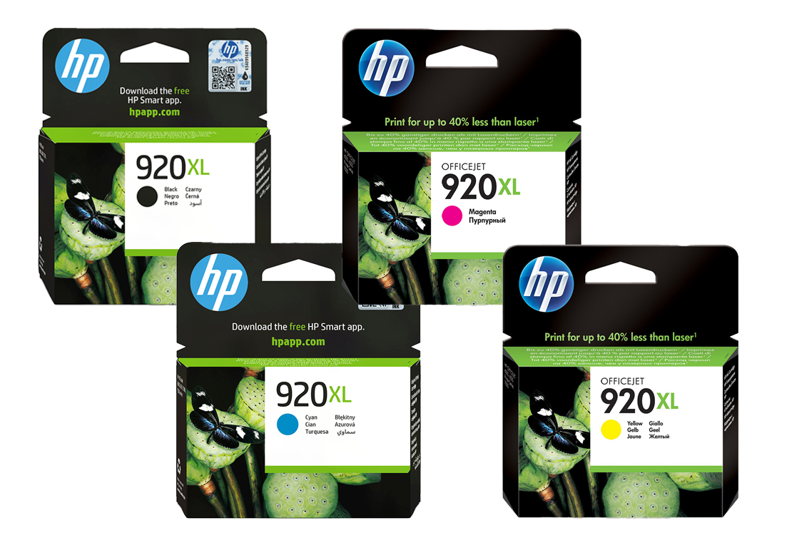Original HP 920XL | C2N92AE Tinte BK/C/M/Y Spar Set XL ( 2023 - 2024 )
