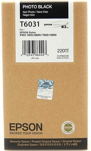 Original Epson T6031 | C13T603100 Tinte Foto Schwarz ( 2027 )
