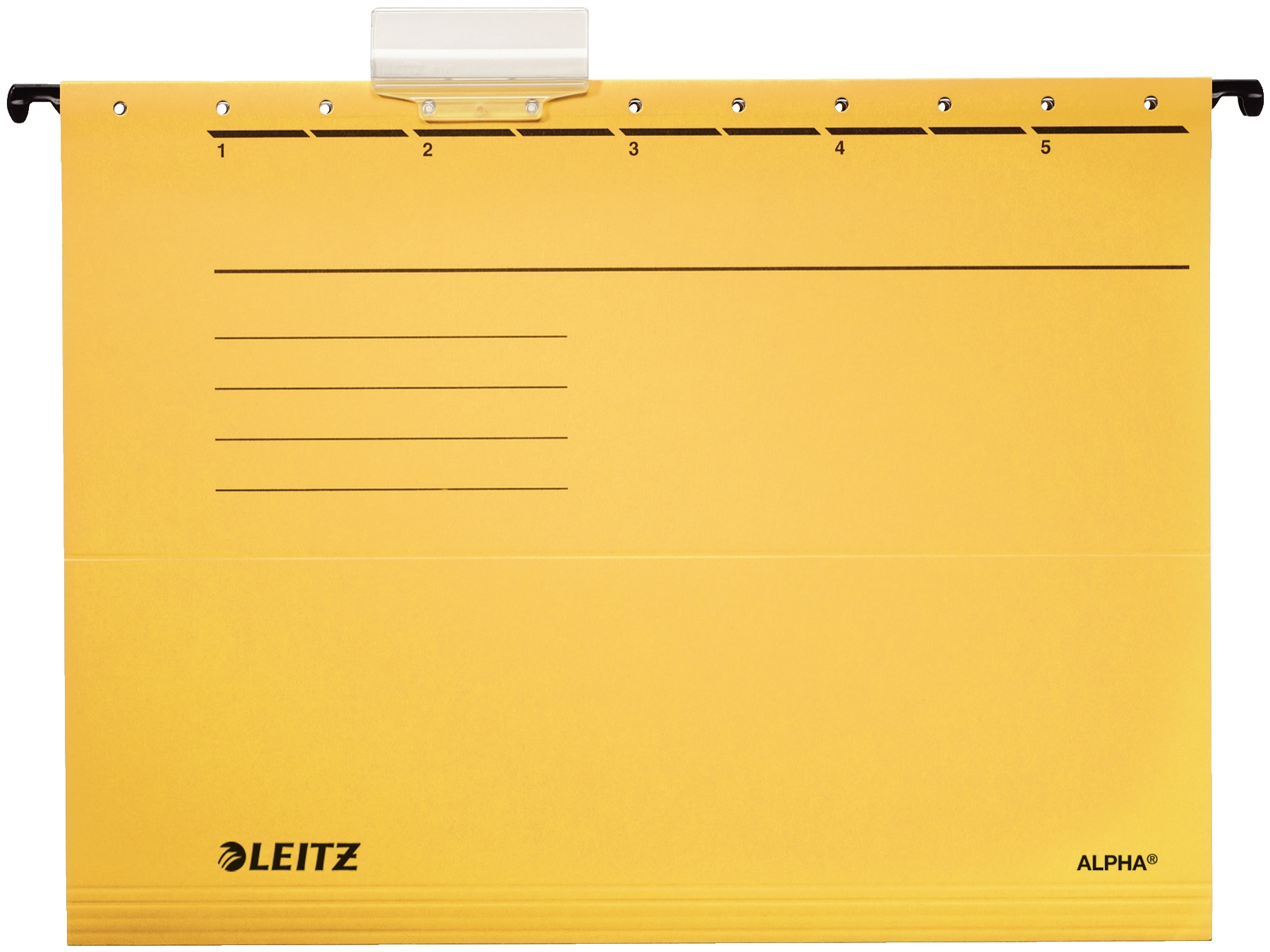 Leitz Hängemappe ALPHA 1985 | DIN A4 | Karton | Gelb | 5er-Pack