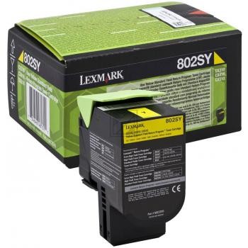 Original Lexmark 80C2SY0 / 802SY Toner Gelb