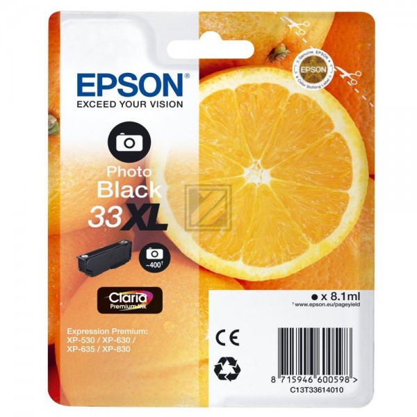 EPSON 33XL / T3361XL photo schwarz Tintenpatrone