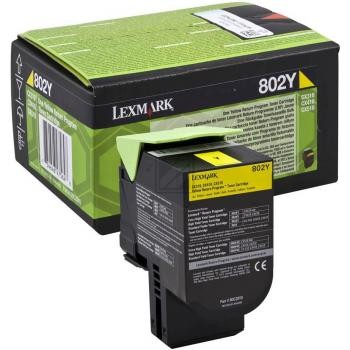 Original Lexmark 80C20Y0 / 802Y Toner Gelb