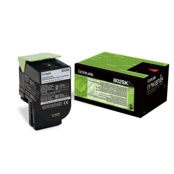 Original Lexmark 80C2SK0 / 802SK Toner Schwarz