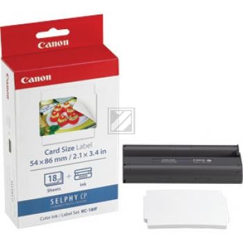 Canon Fotopapier-Set KC-18IF 5,4 x 8,6 cm glänzend 1 St.