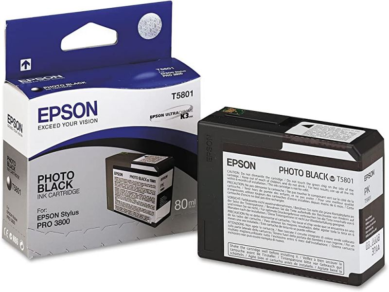 Original Epson T5801 | C13T580100 Tintenpatrone Schwarz 