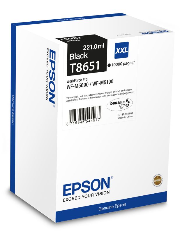 Original Epson 86XXL | T8651XXL | C13T865140 Tinte Schwarz XXL ( 2022 - 2023 )