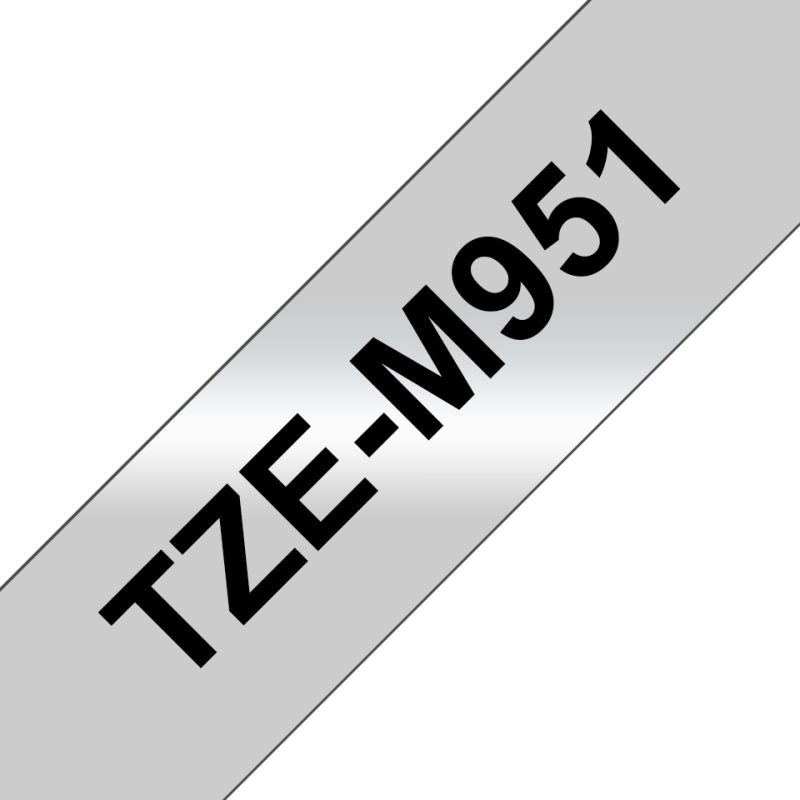 Brother Schriftband TZe-M951 | 24 mm | Schwarz auf Silber | 8 m