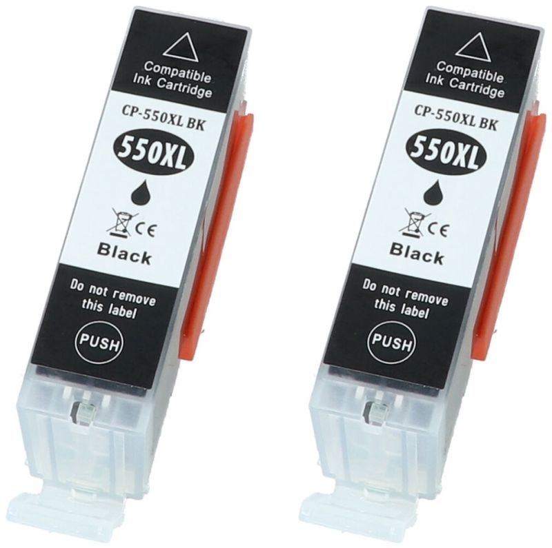 Tonoo® Tinte ersetzt Canon 6431B005 | PGI550 XL PGBK Foto Schwarz Doppelpack XL