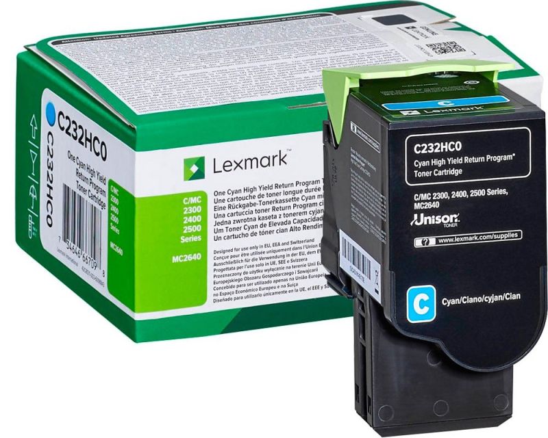 Original Lexmark C232HC0 Toner Cyan XL