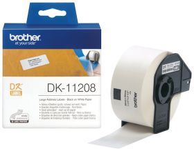 Brother Etikettenrolle DK-11208 | 38x90 mm | Weiß | Papier