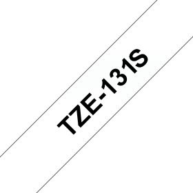 Brother Schriftband TZe-131S | 12 mm | Schwarz auf Transparent | 4 m