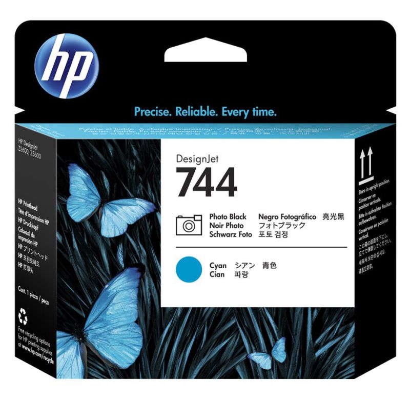 Original HP 744 | F9J86A Druckkopf Foto Schwarz & Cyan ( 2023 )