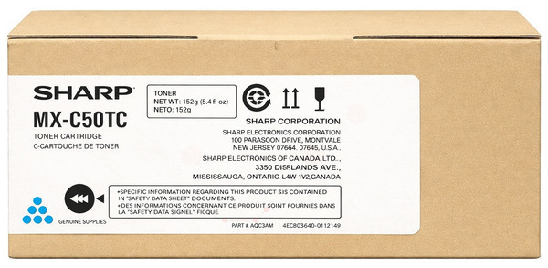 Original Sharp MX-C50TC Toner Cyan