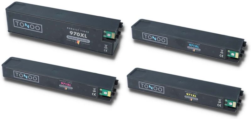 Tonoo® Tinte ersetzt HP 970XL|971XL BK|C|M|Y Spar Set XL