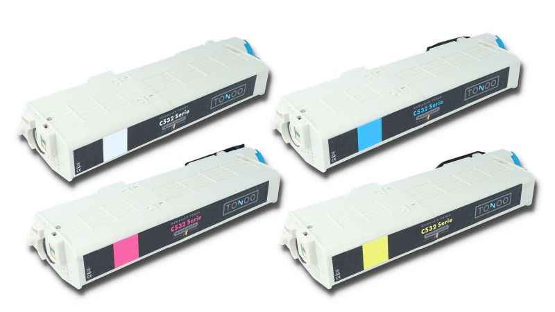 Tonoo® Toner ersetzt OKI C532DN | MC573DN | C563DN | C542DN | Spar Set XL