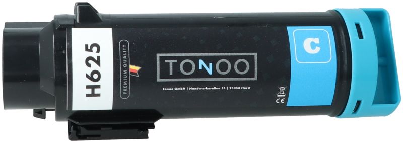 Tonoo® Toner ersetzt Dell H625cdw | H825cdw | S2825cdn | 593BBSD | P3HJK Cyan