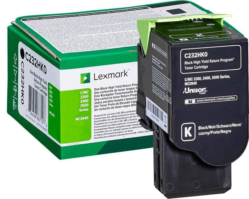 Original Lexmark C232HK0 Toner Schwarz XL