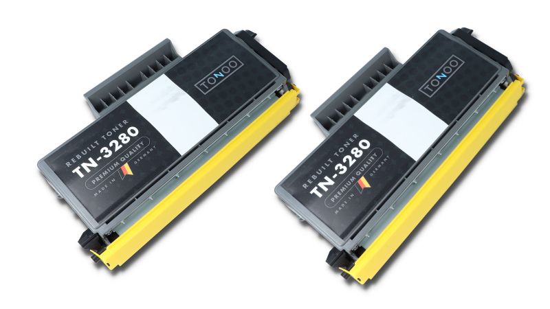 Tonoo® Toner ersetzt Brother TN3280TWIN Schwarz Doppelpack