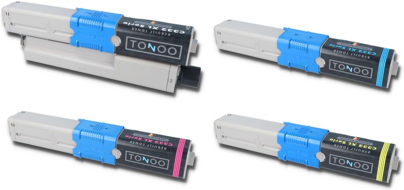 Tonoo® Toner ersetzt OKI MC363 | C332 | C332dn | MC363dn | Set XL