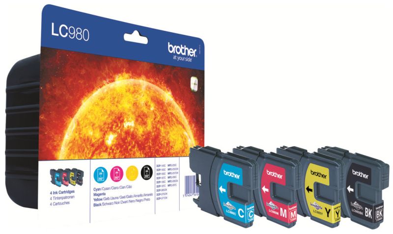 Original Brother LC980VALBPDR Tinte BK/C/M/Y Spar Set
