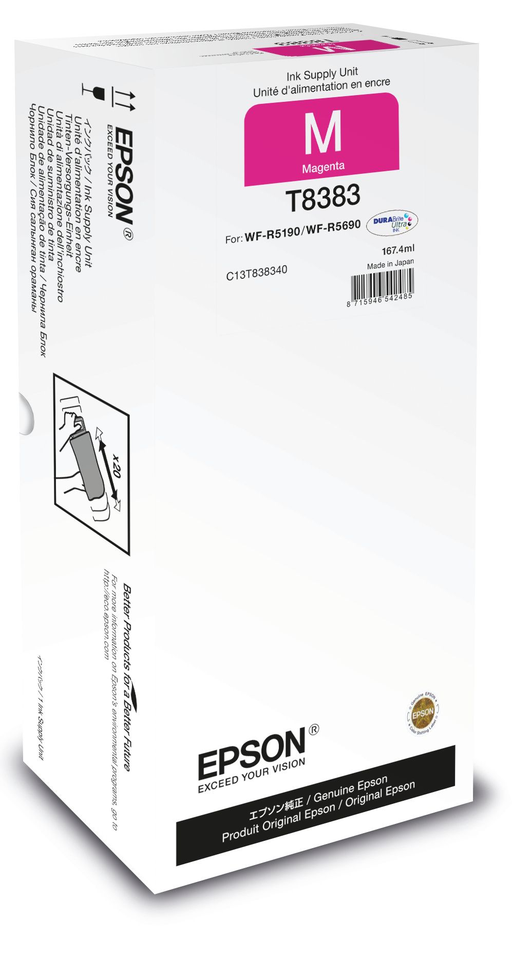 Original Epson T8383 | C13T838340 Tinte Magenta