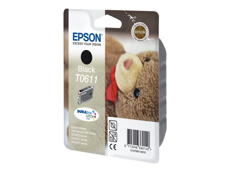 Original Epson T0611 | C13T06114010 Tintenpatrone Schwarz ( 2023 - 2024 )