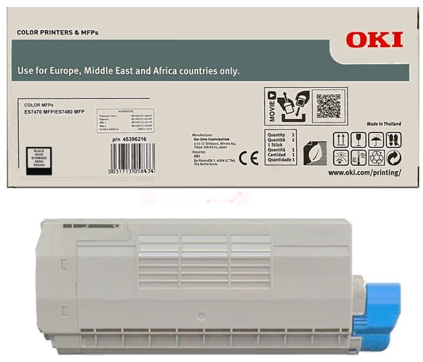 Original OKI 45396216 Toner Schwarz