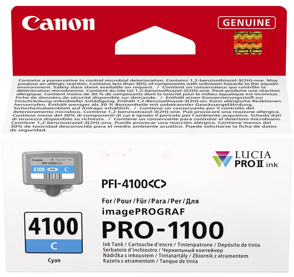 Original Canon PFI4100C | 6778C001 Tintenpatrone Cyan