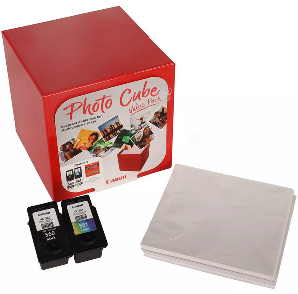 Canon PG-560 + CL-561 schwarz, color Druckköpfe + Fotopapier, 2er-Set | 3713C007