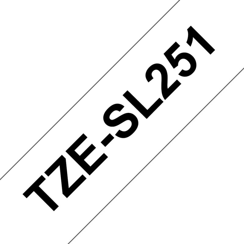 Brother Schriftband TZe-SL251 | 24 mm | Schwarz auf Weiß | 8 m