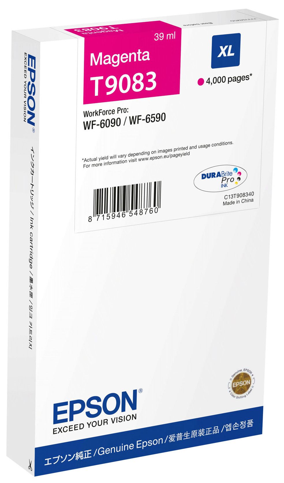 Original Epson T9083 | C13T908340 | C13T90834N Tinte Magenta 