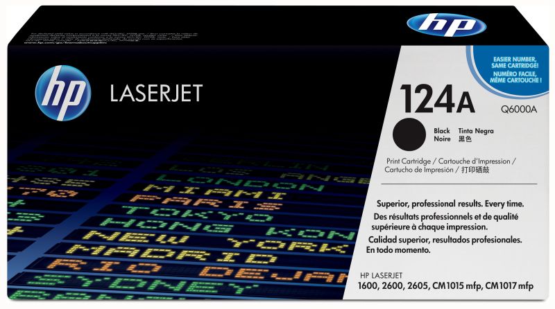 Original HP Q6000A | 124A Toner Schwarz ( Schwarz - Weiße Box )