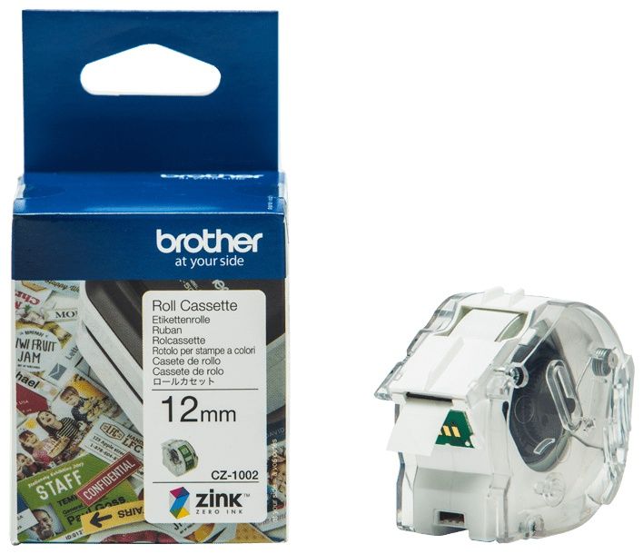 Brother Endlosetikett CZ-1002 | 12 mm | Weiß | Papier