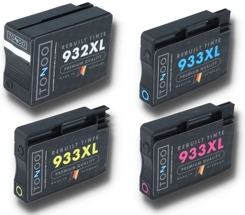 Tonoo® Tinte ersetzt HP C2P42AE | 932XL + 933XL BK/C/M/Y Spar Set XL