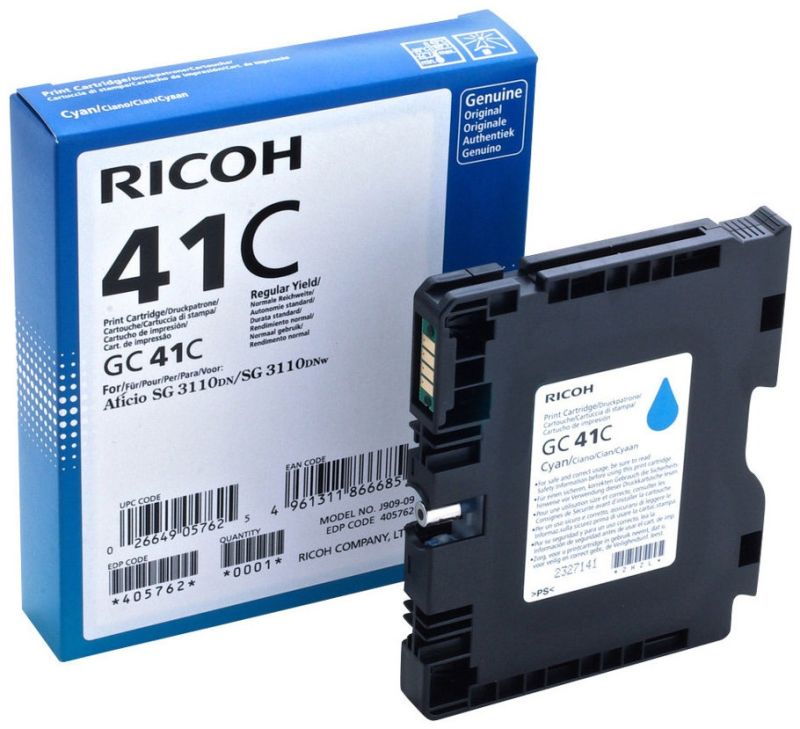Original Ricoh GC41C | 405762 Tinte Cyan XL