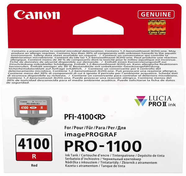 Original Canon PFI4100R | 6785C001 Tintenpatrone Rot