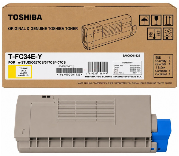 Original Toshiba T-FC34EY | 6A000001525 Toner Gelb