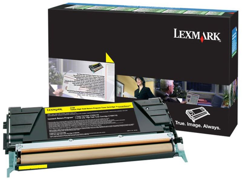 Original Lexmark C748H3YG Toner Gelb XL