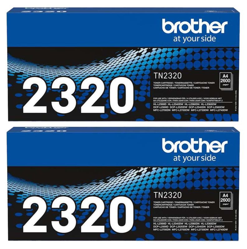 Original Brother TN2320TWIN Toner Schwarz 2 Stück
