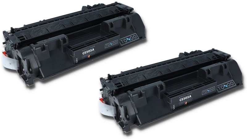 Tonoo® Toner ersetzt HP CE505AD | 05A Schwarz Doppelpack