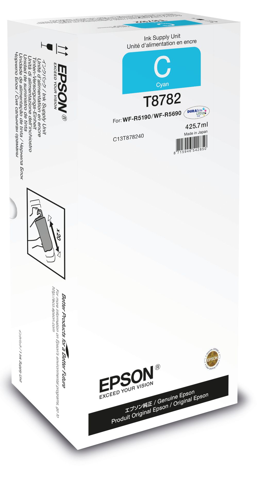 Original Epson T8782 | C13T878240 Tinte Cyan XL ( 2020 )
