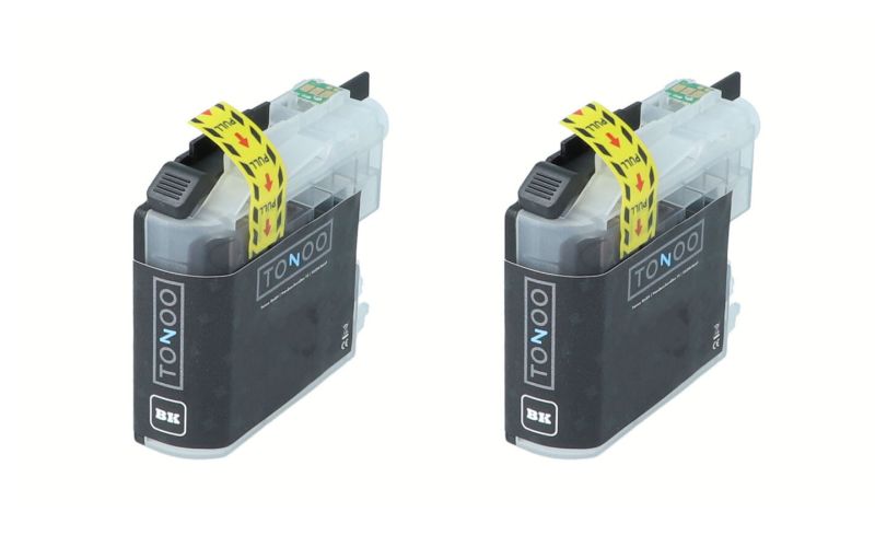 Tonoo® Tinte ersetzt Brother LC123BKBP2DR Schwarz Doppelpack