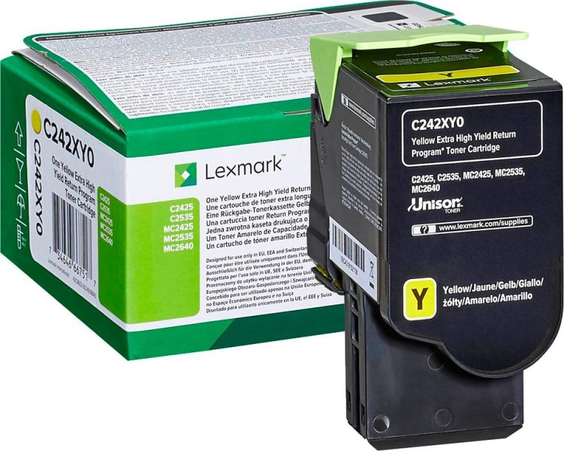 Original Lexmark C240X40 Toner Gelb XXL
